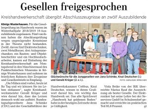 MAZ Gesellenfreisprechung